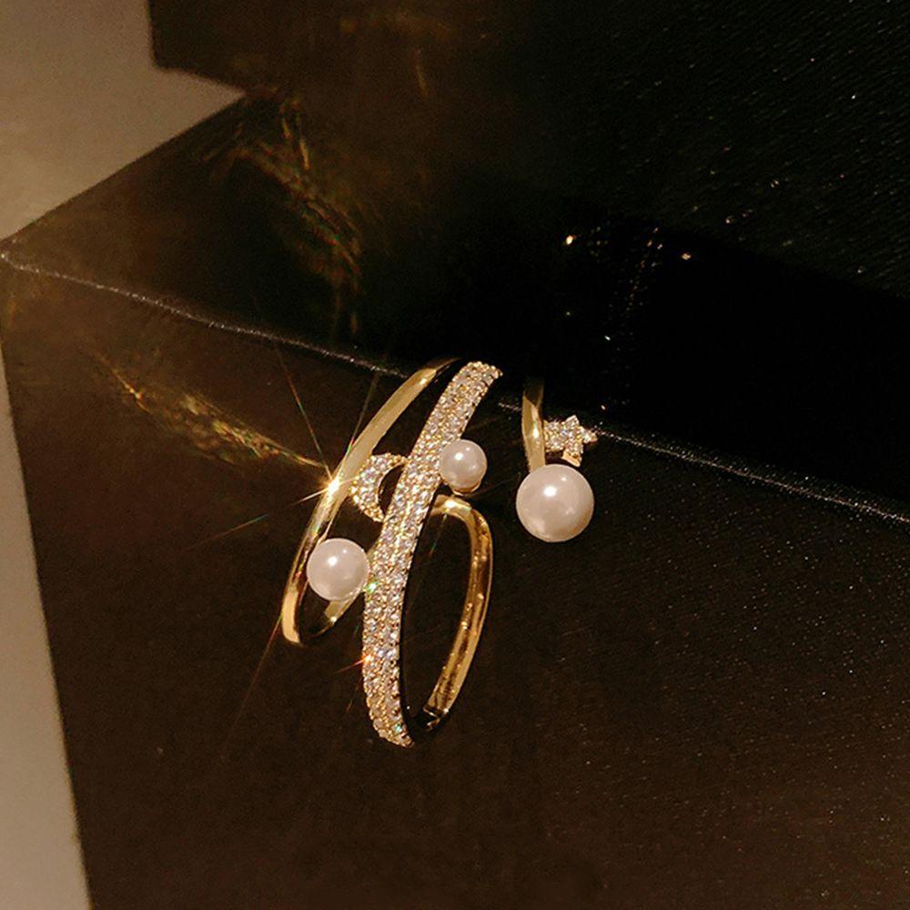 Bông Tai Dạng Kẹp Hình Ngôi Sao Màu Sắc Đơn Giản Phong Cách Hàn Quốc Cho Nữ