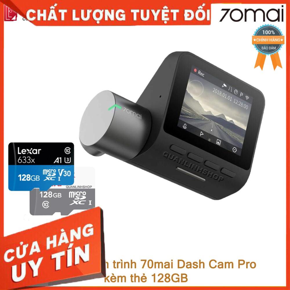 (giá khai trương) Camera hành trình Xiaomi 70mai Dash Camera Pro kèm thẻ 128GB - phiên bản nội địa up sang tiếng anh