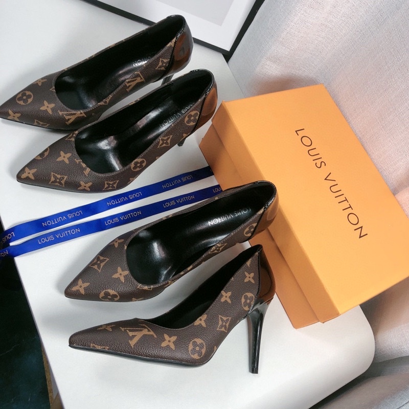 Giày cao gót nữ mũi nhọn phong cách cổ điển LOUIS VUITTON-Lv p3wl