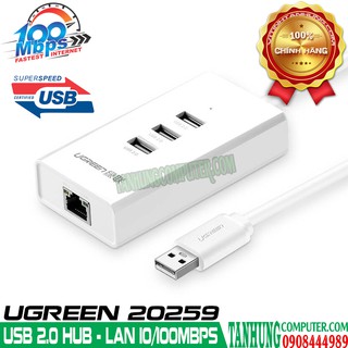 Bộ Chia 3 Cổng USB 2.0 Ugreen 20259
