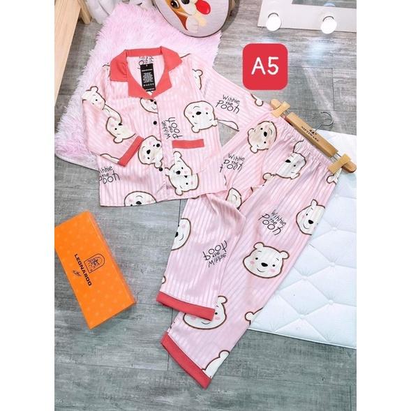 bộ pizama lụa satin 22-32kg | BigBuy360 - bigbuy360.vn