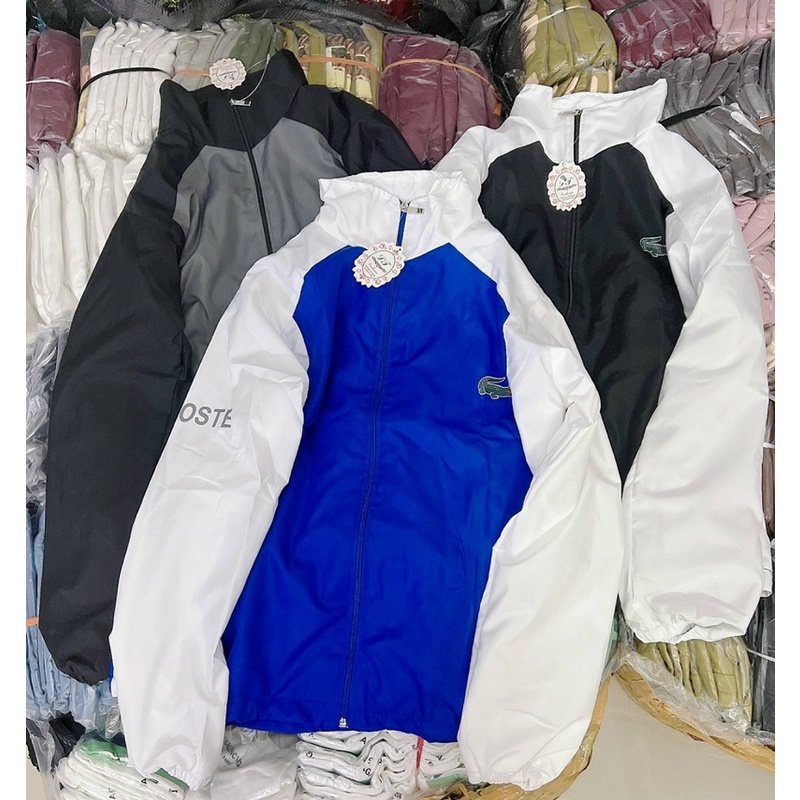 Áo Khoác Du Cặp nam Nữ Chất Dù 2 Lớp Phối Tay Siêu Dày Mịn