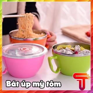 BÁT ÚP MỲ TÔM INOX 2 LỚP DUNG TÍCH 900ML CÓ TAY CẦM TIỆN LỢI TANOSA T3B3