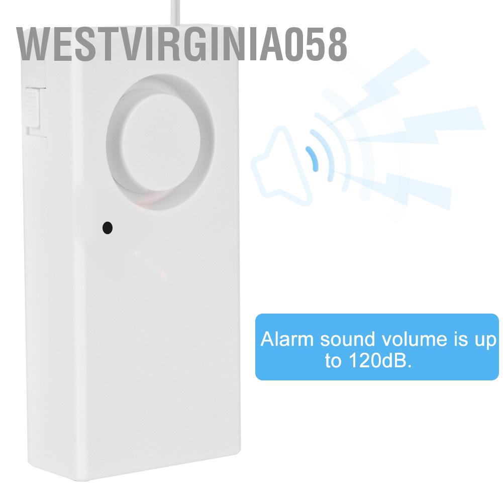 Westvirginia058 120dB An ninh Cảm biến báo động rò rỉ nước tràn ngập Hệ thống mực