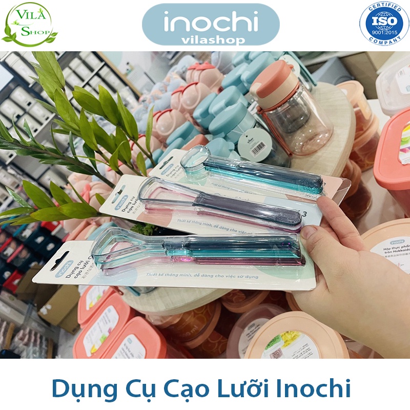 [ 3 Loại ] Dụng Cụ Vệ Sinh Lưỡi, Cạo Lưỡi, Nạo Lưỡi Người Lớn Nhựa Cao Cấp Inochi - Nhựa PETG Hạt Màu An Toàn Tuyệt Đối