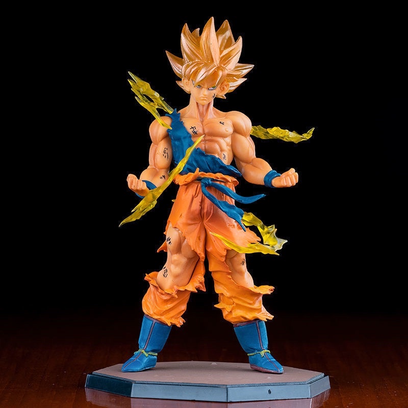 Mô hình Dragon Ball SonGoku super saiyan siêu đẹp kèm hiệu ứng cao 17cm - mô hình 7 viên ngọc rông