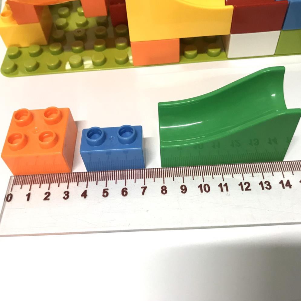 Lego máng trượt bi [Loại hạt lớn] kèm theo đế lắp