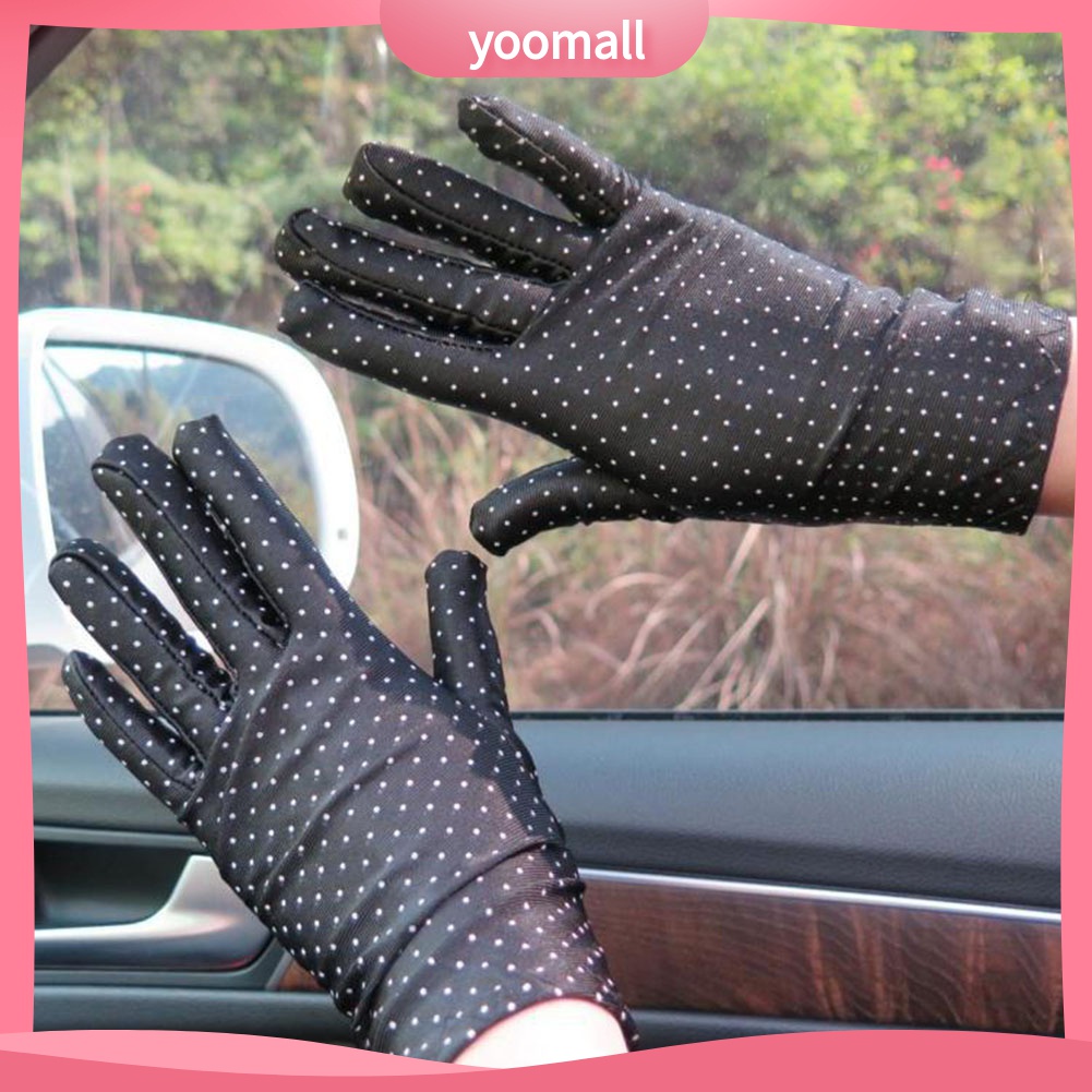 Yomall♡ Găng Tay Chống Nắng Hoạ Tiết Chấm Bi Thời Trang Mùa Hè Cho Phái Nữ