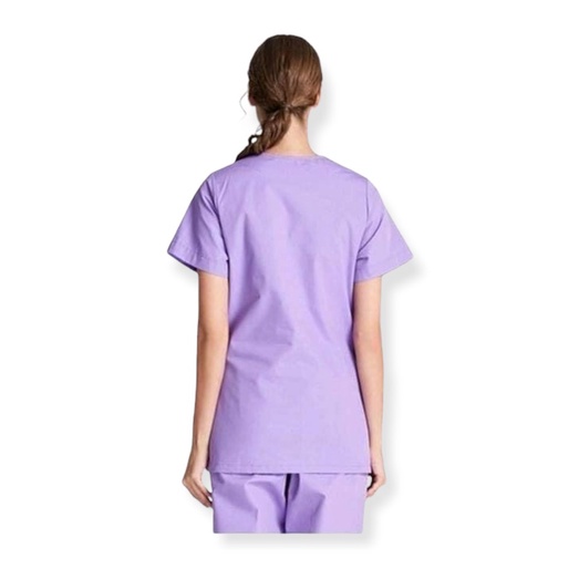 Bộ áo quần Scrubs Nidala cổ tim màu tím bác sĩ, phòng khám, phòng mổ, đồng phục spa, thẩm mỹ viện cao cấp
