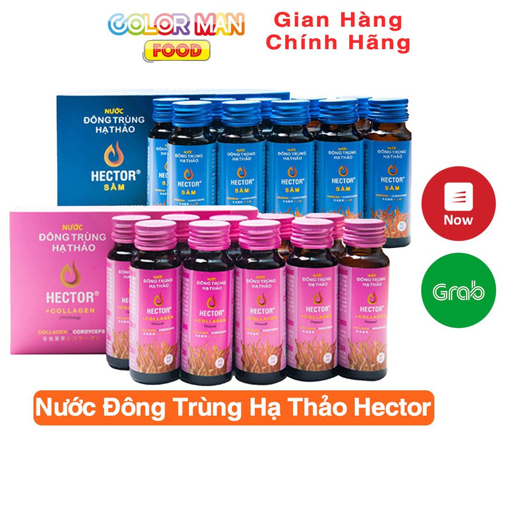 [DATE 03/09/23]Hộp 10 Chai Nước Đông Trùng Hạ Thảo Hector Sâm Chính Hãng