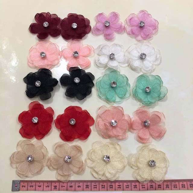 Hoa rời chất liệu von có kim tuyến (ship từ 10 hoa)