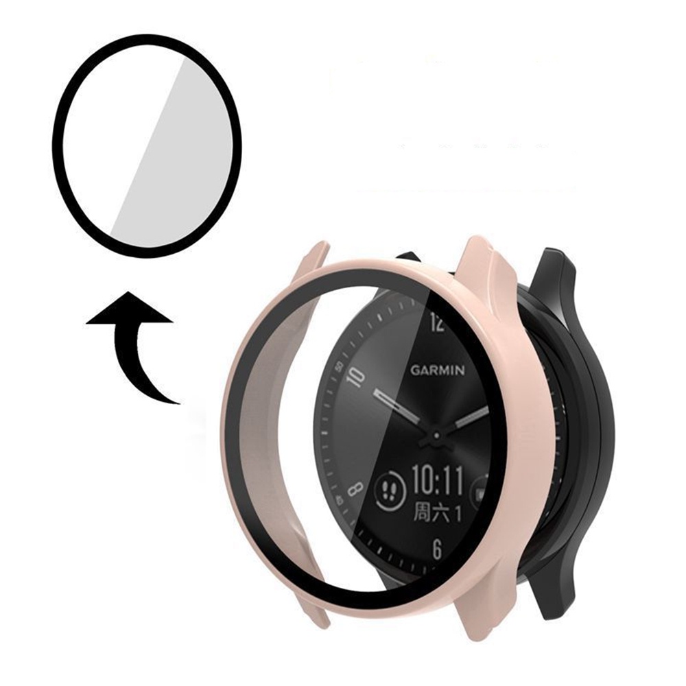 Ốp Bảo Vệ Đồng Hồ Thông Minh Bằng PC + Kính Cường Lực Siêu Mỏng Chất Lượng Cao Cho Garmin Move