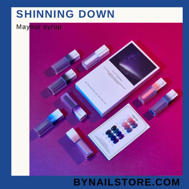 [Mayour syrup] Bộ sản phẩm sơn thạch cao cấp Hàn Quốc collection Shinning Down (8pcs)