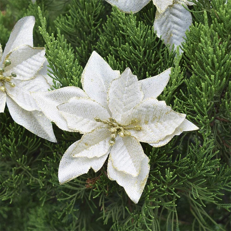 Hoa Trang Trí Cây Thông Giáng Sinh Màu Vàng