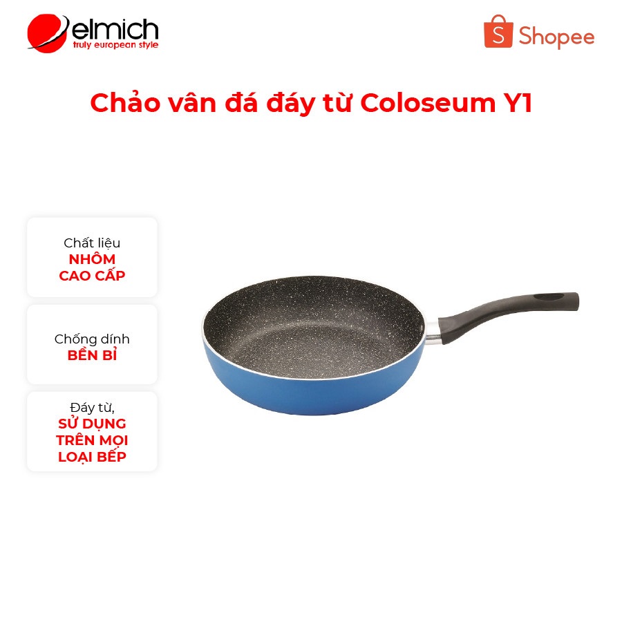 Chảo vân đá đáy từ Coloseum Y1 EL-3718 Size 20cm