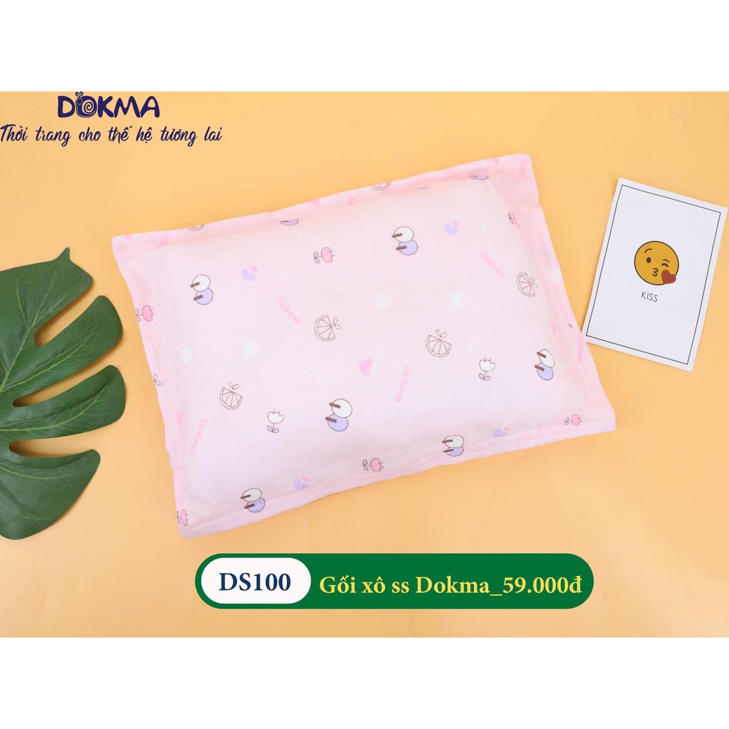 GỐI XÔ SƠ SINH DOKMA CHO BÉ, RUỘT BÔNG TỰ NHIÊN (KT 26 X 36CM) - ẢNH THẬT SHOP CHỤP