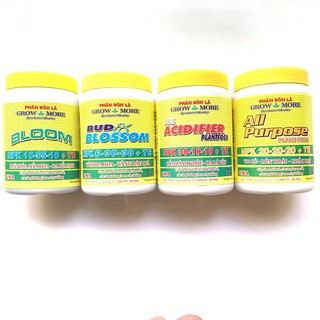 Combo 4 hủ phân bón lá cao cấp hiệu Growmore chuyên chăm sóc phong lan, cây cảnh, cây trồng 100G