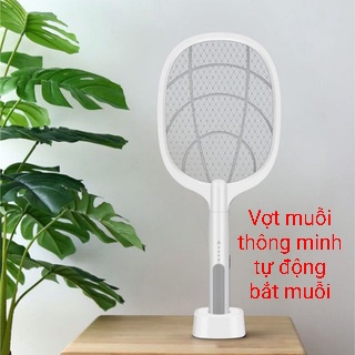 Vợt muỗi thông minh tự động bắt muỗi cao cấp, Dụng cụ vợt kiêm đèn bắt muỗi