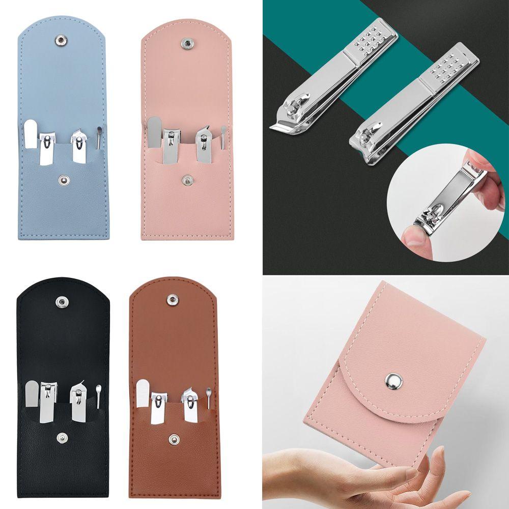 CACTU Set 4 Dụng Cụ Chăm Sóc Móng Tay Chất Lượng Cao Kèm Túi Đựng