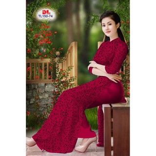 Vải áo dài in hình hoa nhí