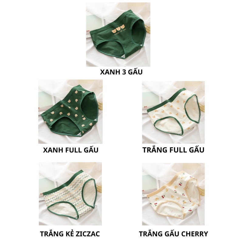 Quần lót nữ cotton cao cấp kháng khuẩn hoạt hình cute QL12 | BigBuy360 - bigbuy360.vn