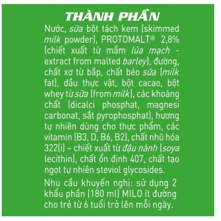 5 vỉ sữa Milo 180ml