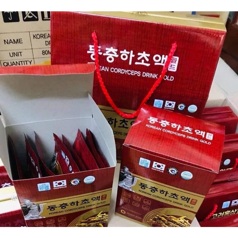 Nước đông trùng hạ thảo Jeong won Hàn quốc hộp 20 gói/80ml