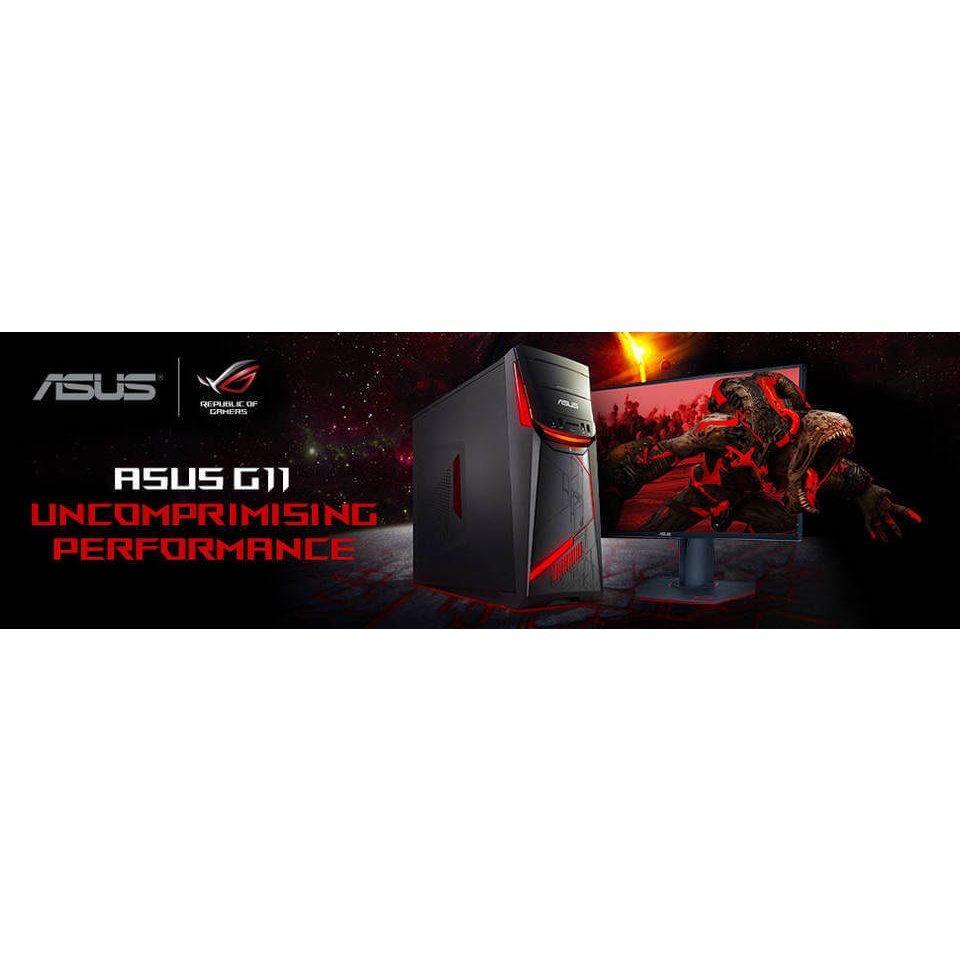 Thùng Máy PC Asus G11DF Win 10 Ryzen 5-1400, RAM 8GB, SSD 256GB + HDD 1TB Nvidia GeForce GTX 1060