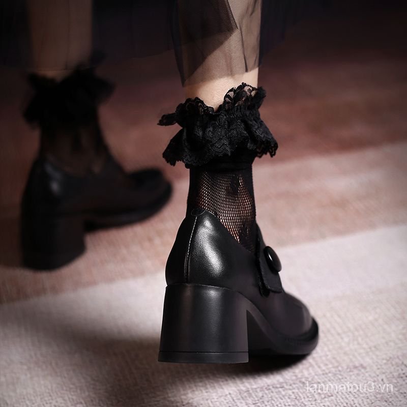 Giày Da Nữ Gót Vuông Thời Trang Lolita Jk21 | BigBuy360 - bigbuy360.vn
