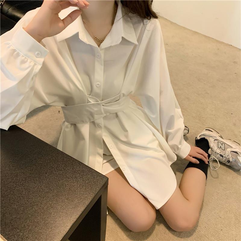 IELGY Đầm ôm eo cổ Polo thời trang Hàn Quốc thịnh hành cho nữ