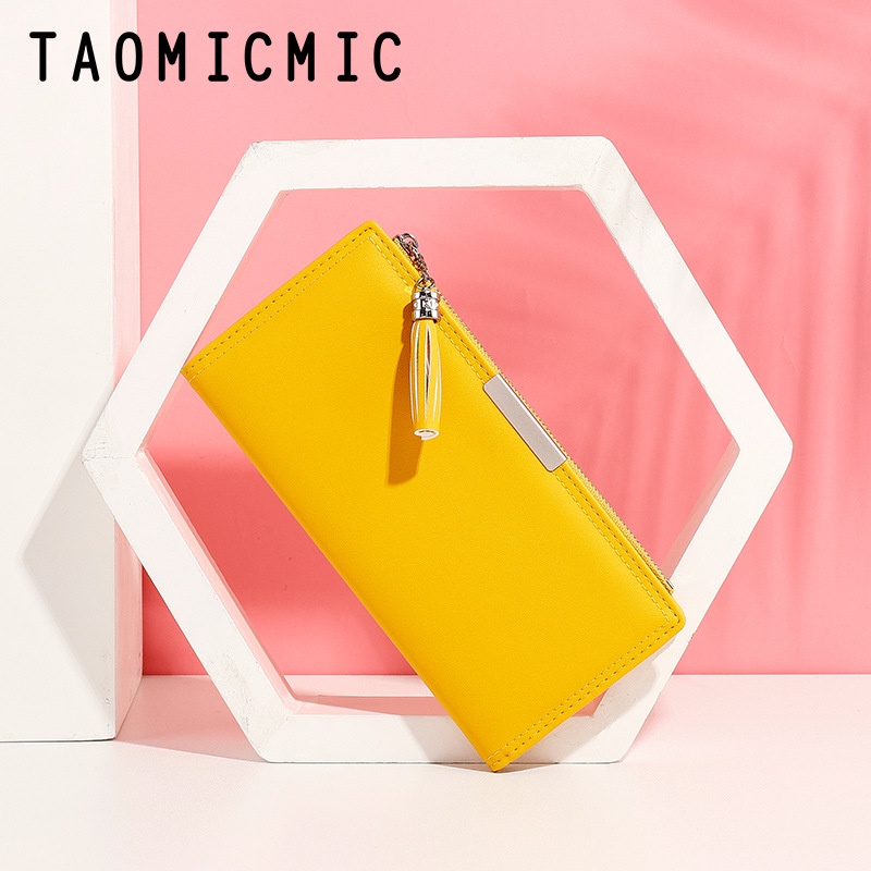 Ví nữ dài phong cách hiện đại trẻ trung nhiều ngăn cầm tay TAOMICMIC