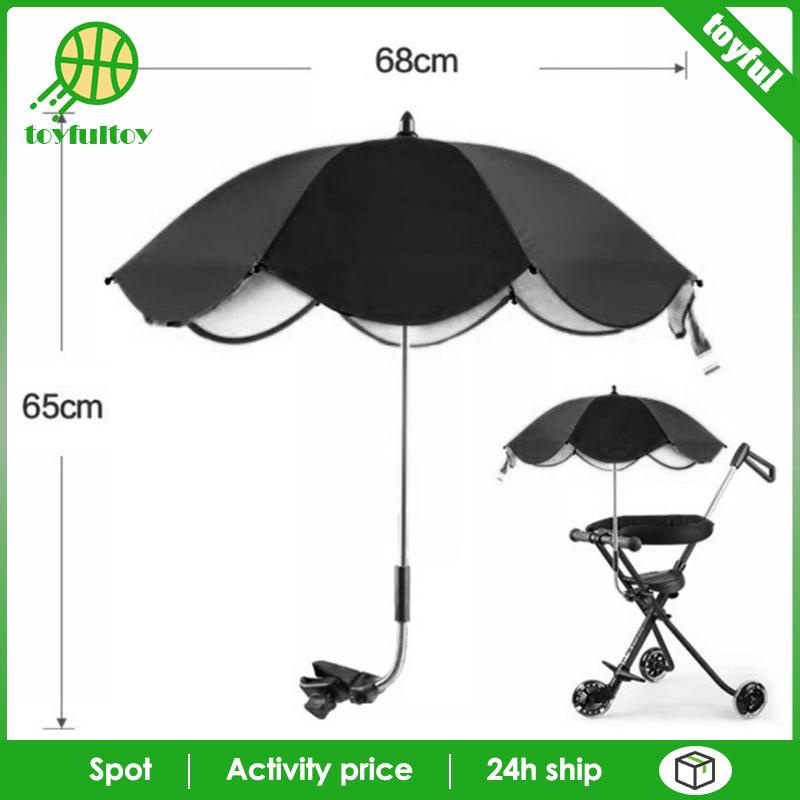 Dù Chống Tia UV Màu Hồng Thông Dụng Cho Xe Đẩy Em Bé