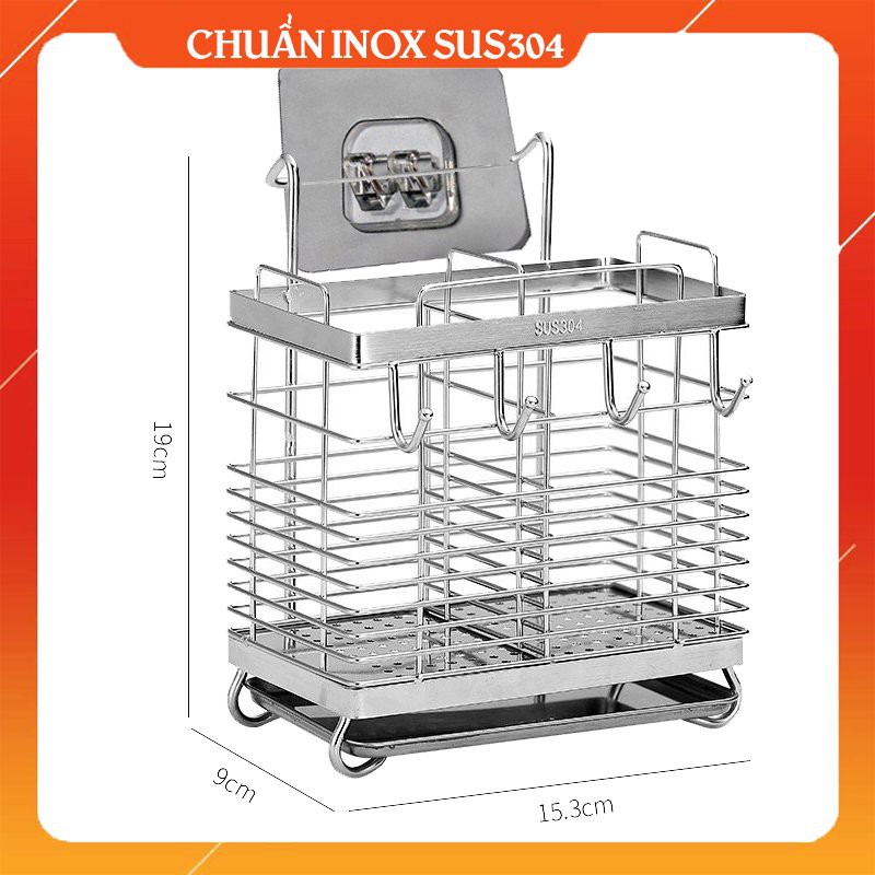 Ống Đựng Đũa INOX 304 Dán Tường Gạch Men Siêu Chắc - OENON