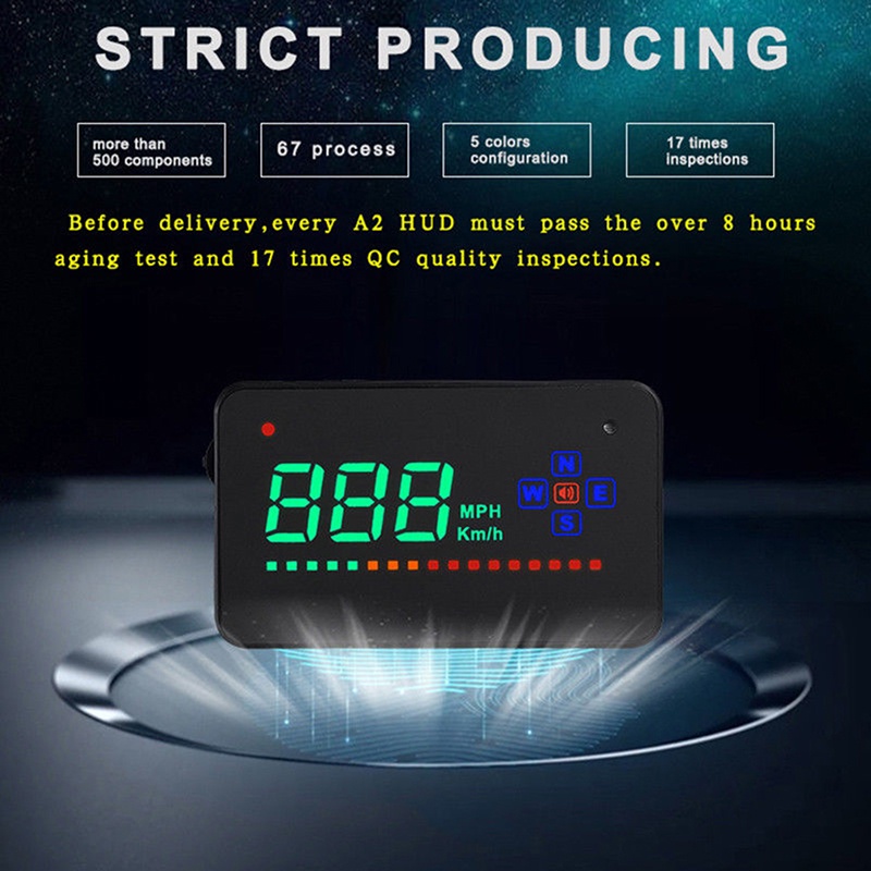 [IN2VN]GPS Speedometer HUD Head Up Display Car Overspeed Tired Warning Alarm