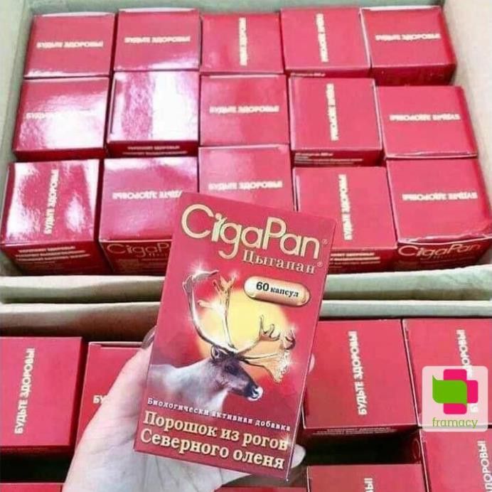 Viên uống nhung hươu Cigapan, Nga (60v) bồi bổ sức khỏe, ngăn ngừa lão hóa, chống loãng xương cho người lớn | BigBuy360 - bigbuy360.vn