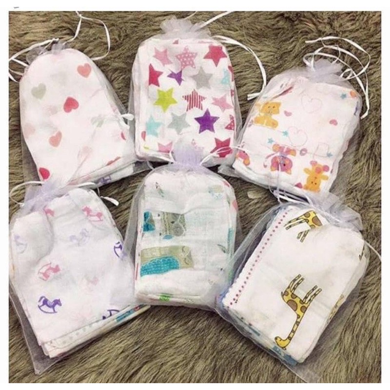 KHĂN SỮA ADEN TÚI LƯỚI SET TÚI 10C