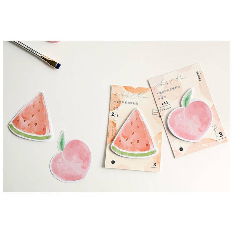 ⭐ iLado ⭐  30 tờ giấy note ghi chú dễ thương trái cây Phim hoạt hình in giấy màu văn phòng phẩm dụng cụ học tập đồ dùng học tập thiết bị văn phòng
