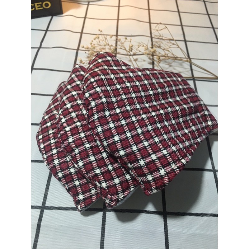 KHẨU TRANG VẢI CARO DÀY 3 LỚP | BigBuy360 - bigbuy360.vn