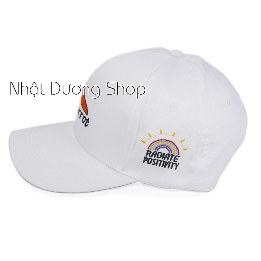 [ Nhiều màu hình thật ] Mũ lưỡi trai cà rốt nón kết nam cầu vồng được may bằng khóa gài xịn phù hợp nam và nữ