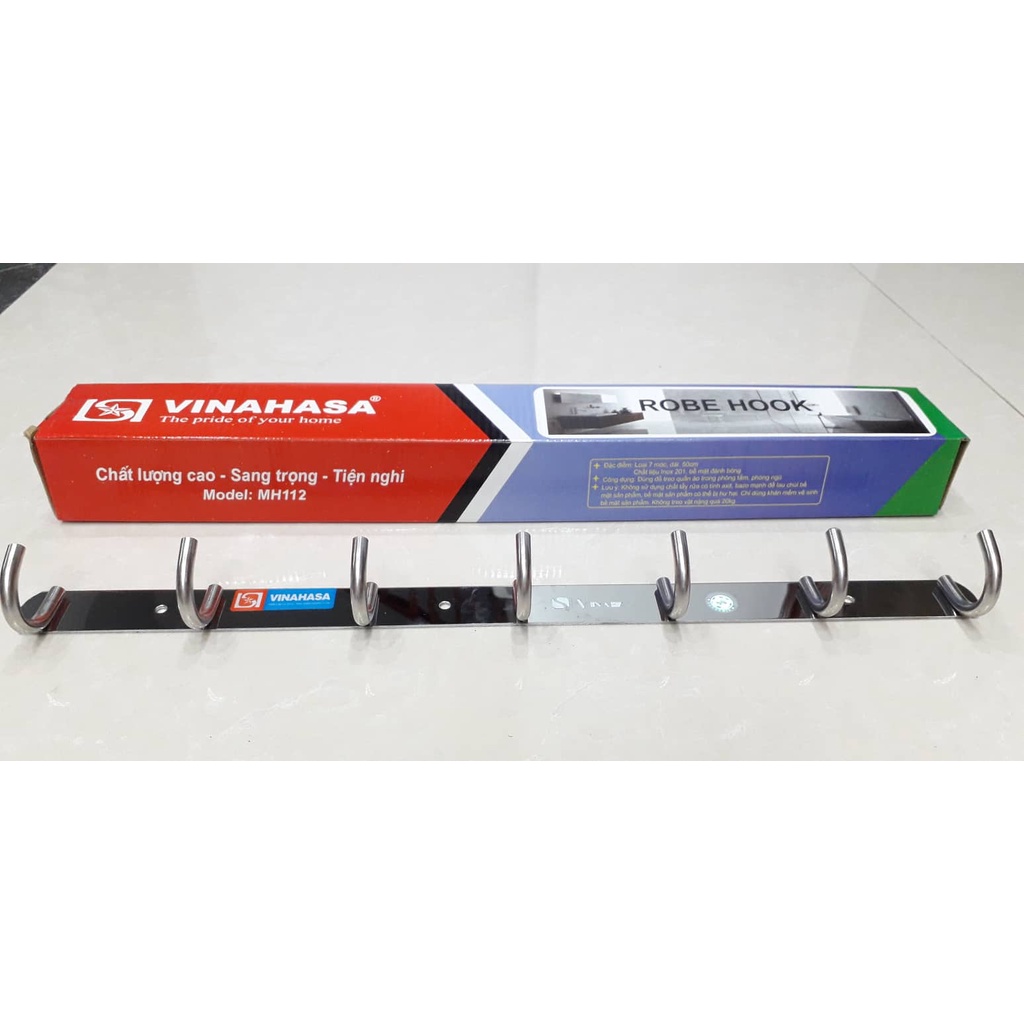 MÓC TREO QUẦN ÁO, MAX ÁO GẮN TƯỜNG VINAHASA ĐƠN, KÉP 3 MÓC, 5 MÓC, 7 MÓC INOX CAO CẤP