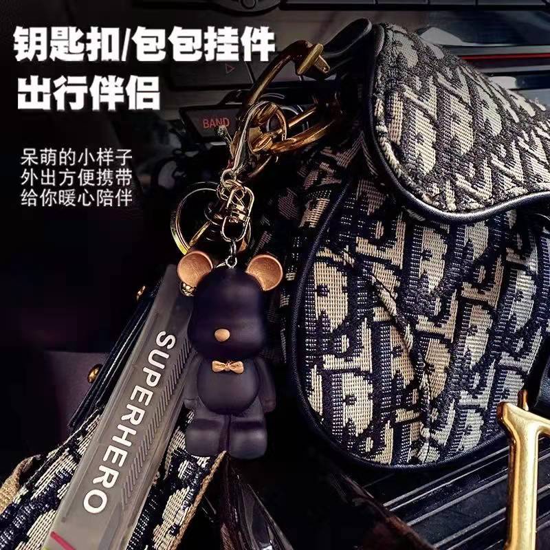 Móc khóa gấu Hàn quốc hoạt hình dễ thương đủ màu sắc hot trend tiktok phụ kiện túi xách