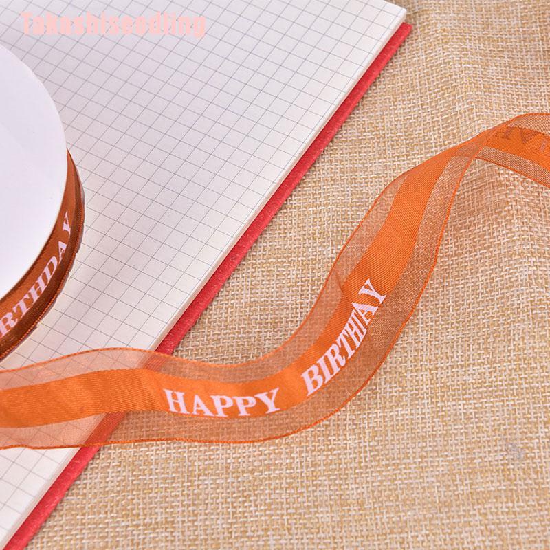 Cuộn Dây Ruy Băng Polyester In Chữ Happy Birthday