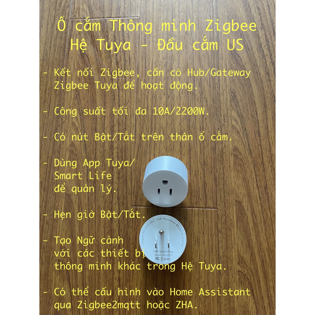 Ổ cắm thông minh Zigbee, Hệ sinh thái Tuya/ Smart Life/ Home Assistant