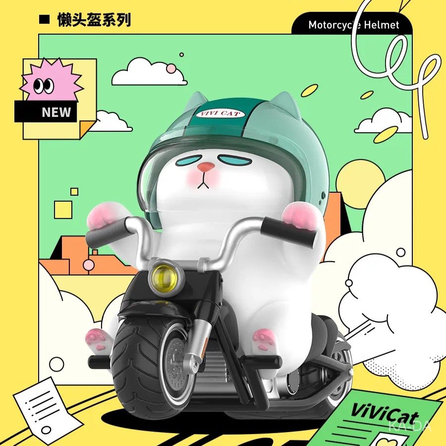 Mô hình nhân vật mũ bảo hiểm lười Vivicat