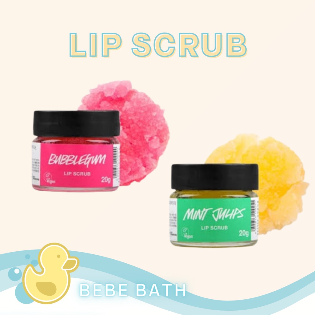 Tẩy da chết môi Lush - Bubblegum, Mint Julips, Popcorn, Honey, Chocolate (lip scrub)