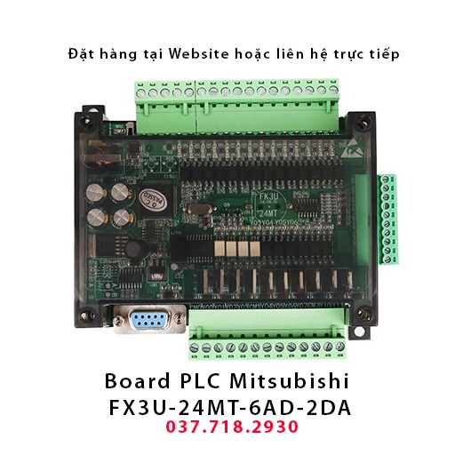 Bộ lập trình Board PLC Mitsubishi FX3U-24MT-6AD-2DA, Board PLC Mitsubishi FX3U