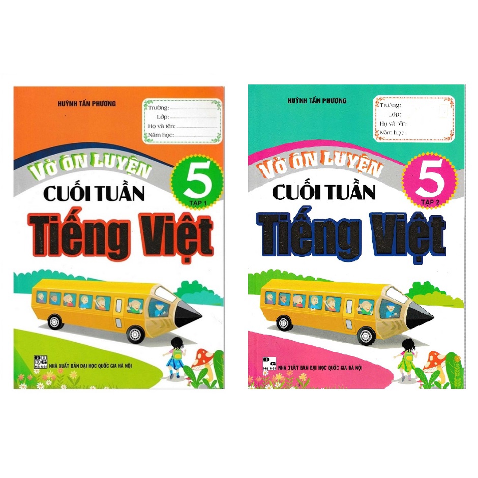 Sách - Combo Vở Ôn Luyện Cuối Tuần Tiếng Việt 5 - 2 Tập