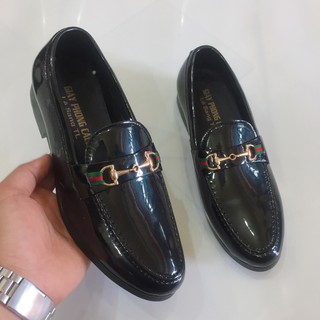 Giày tây nam da bóng đai kim loại vàng lịch lãm đế 3 cm hàng cao cấp giá rẻ( Vina Store ) Hàng Cao Cấp Da Mềm