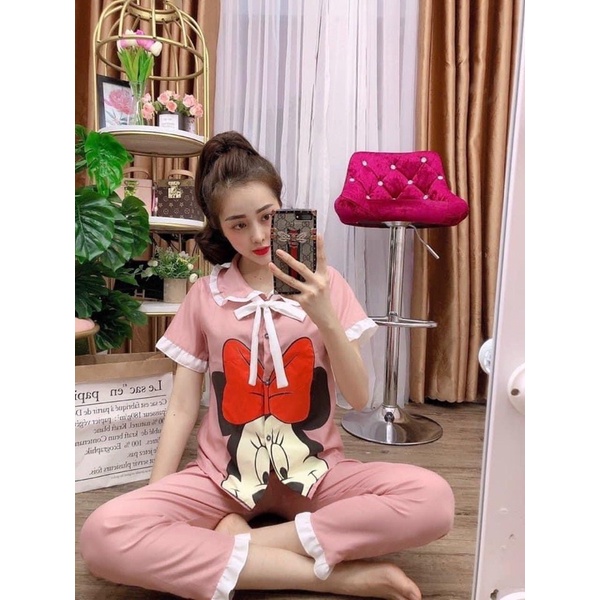 Đồ bộ pizama hình mickey , đồ bộ mặc nhà , đồ nữ giá rẻ hàng đẹp