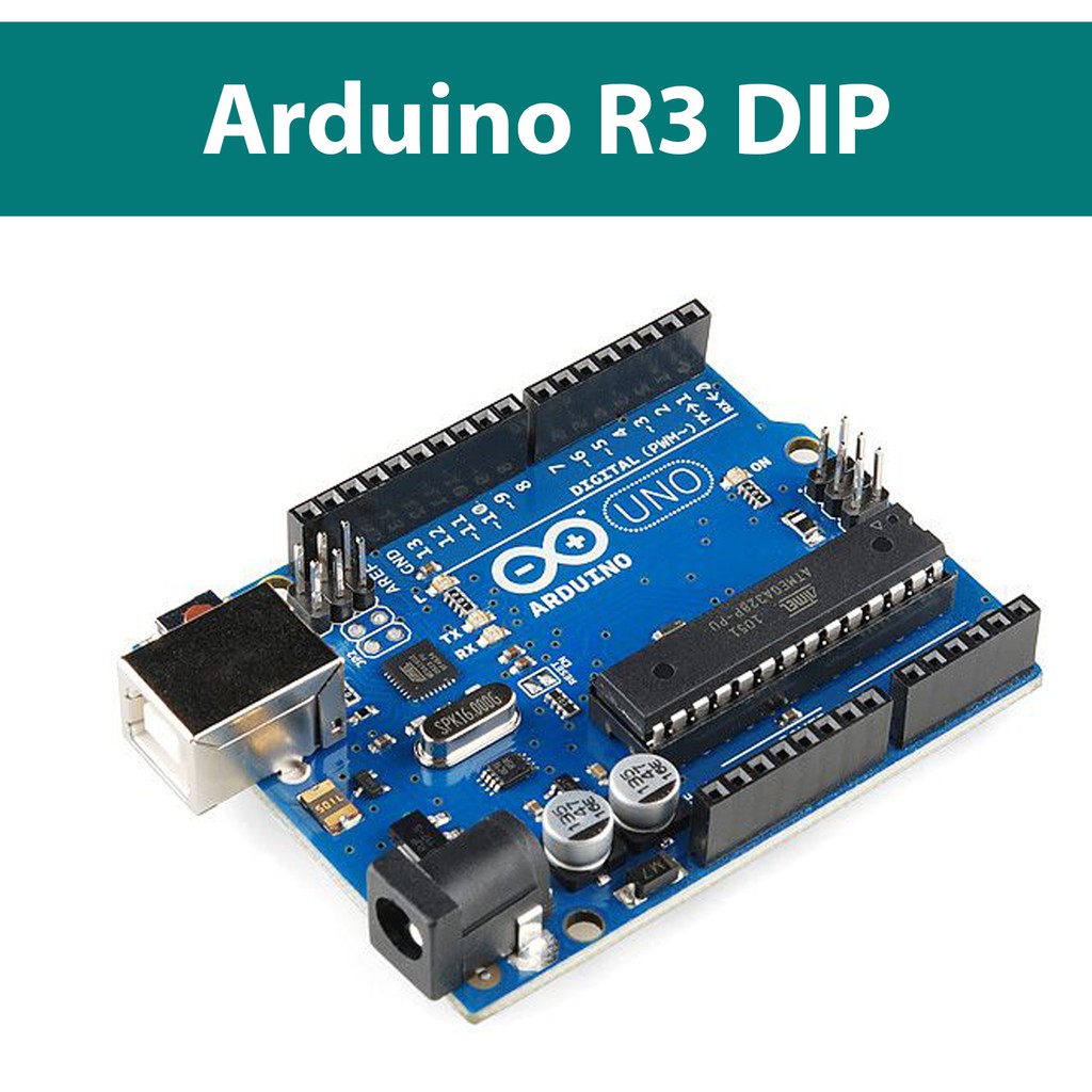 Board Arduino UNO R3 DIP Chip Cắm + Tặng Kèm Cáp USB Kết Nối